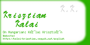 krisztian kalai business card